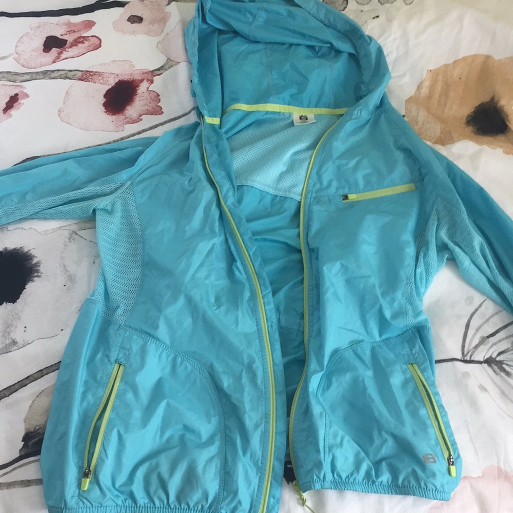 Blue windbreaker